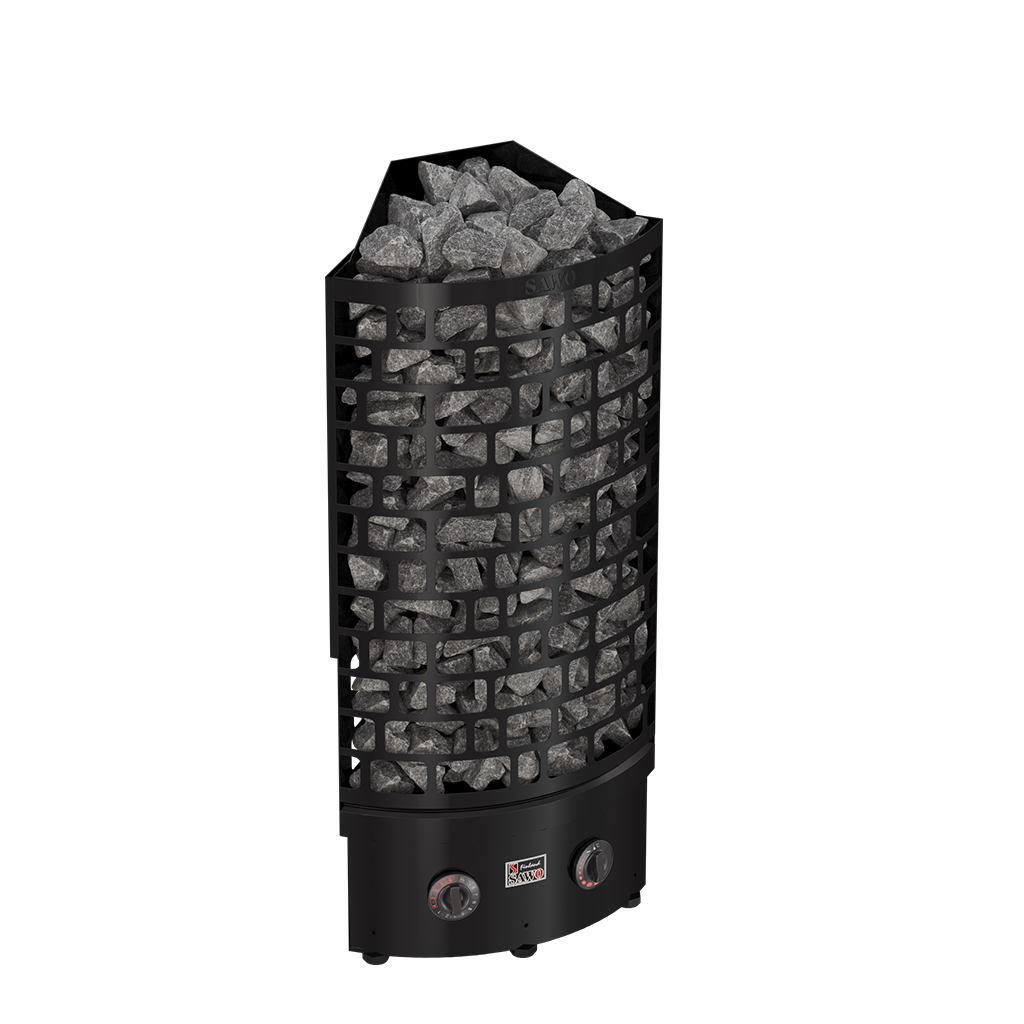 SAWO sauna series tower ARI Corner Black NB